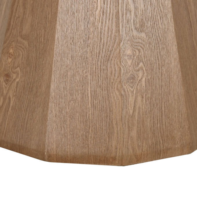 Table de repas ronde 120cm en céramique et bois SAHARA