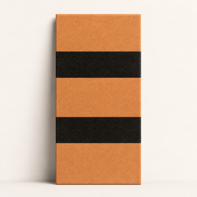 Carrelage décoratif Mattonelle Margherita PARALLEL ORANGE 10,1x20,5 par Mutina
