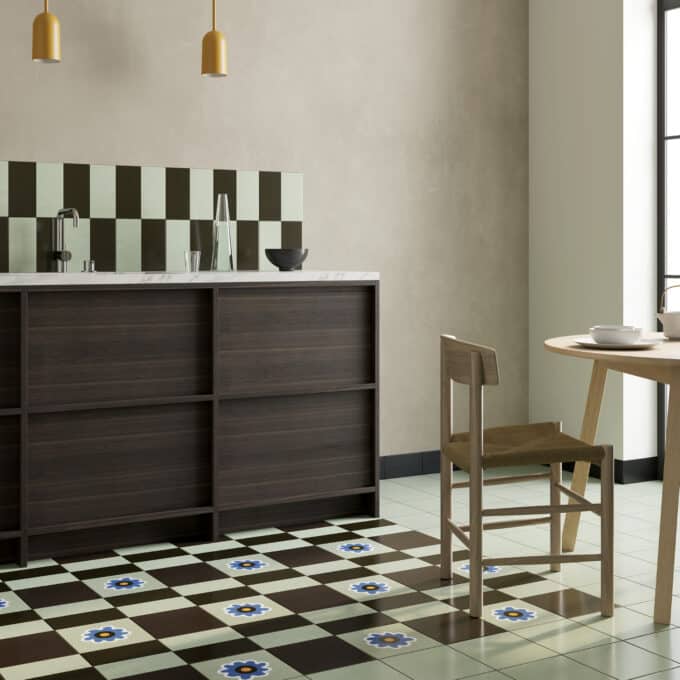 Carrelage décoratif Mattonelle Margherita MARGHE BLACK 20,5x20,5 par Mutina