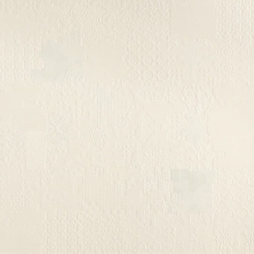 Carrelage décoratif blanc cassé Mutina Déchirer DÉCOR BIANCO 120x120