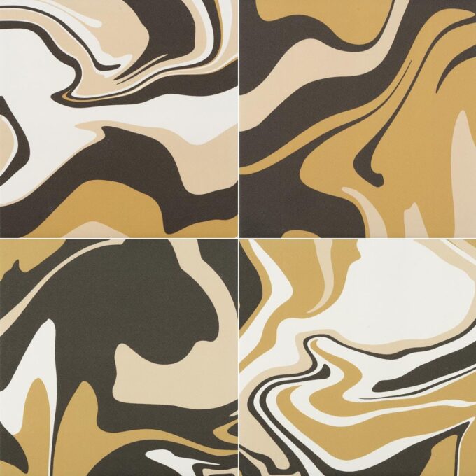 Carrelage en grès cérame FLUID CHOCO MOKA 18,6 x 18,6 par Quintessenza