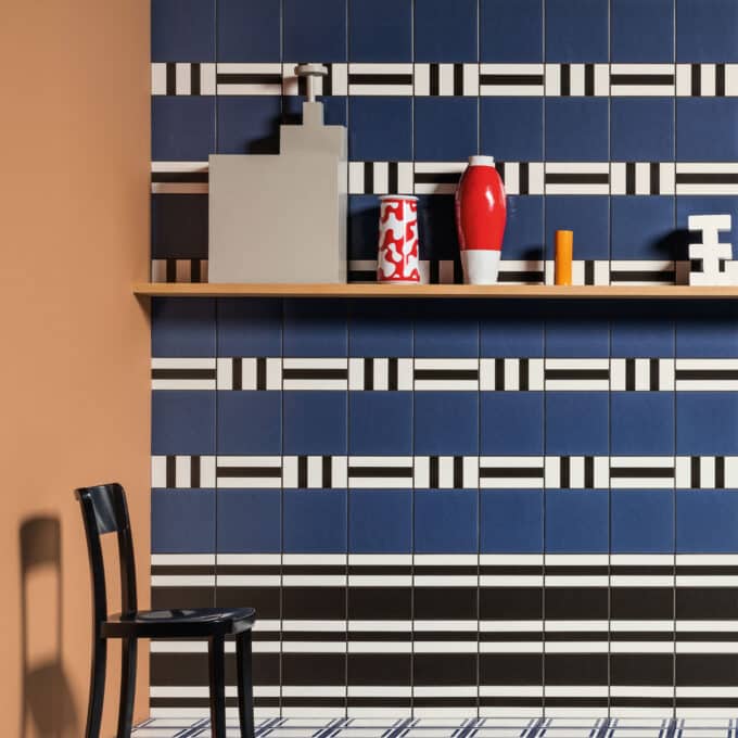Carrelage décoratif Mattonelle Margherita MARGHE BLUE 20,5x20,5 par Mutina