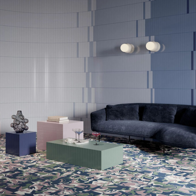 Carrelage en grès cérame FLUID MIXOLOGY 18,6 x 18,6 par Quintessenza