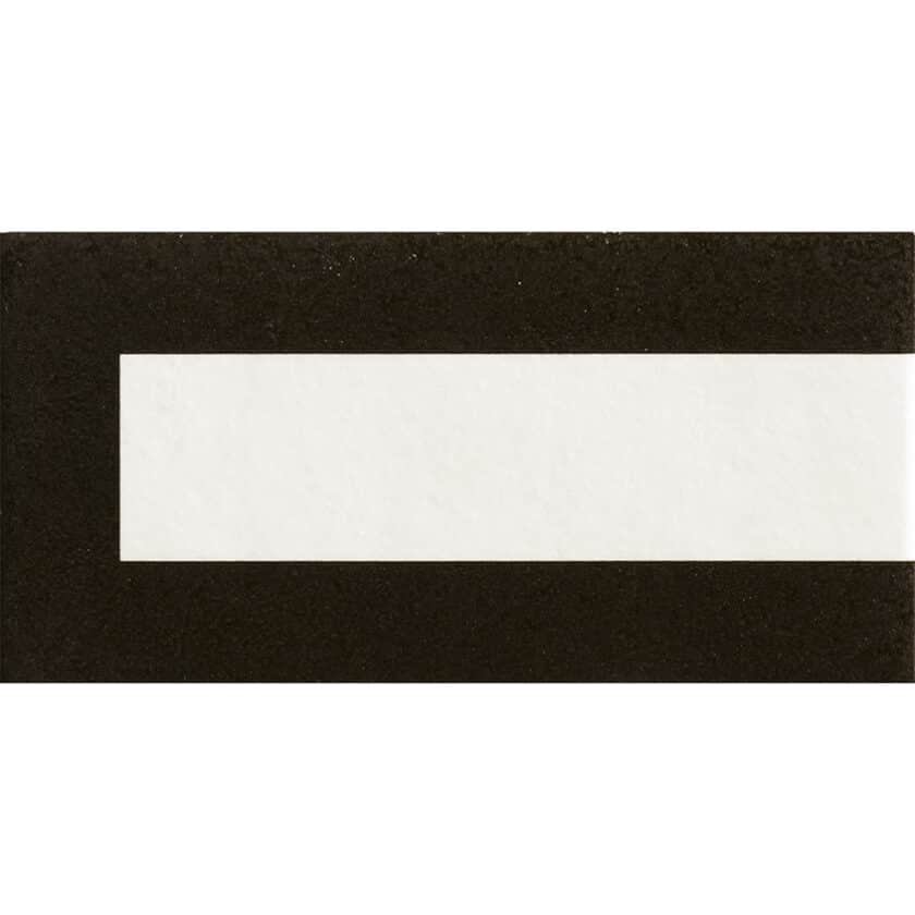 Carrelage décoratif Mattonelle Margherita FRAME BLACK 10,1x20,5 par Mutina