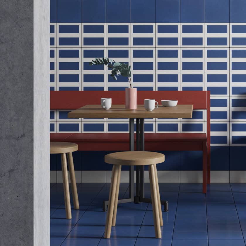 Carrelage décoratif Margherita DOUBLE BLUE 20,5x20,5 par Mutina – Image 4