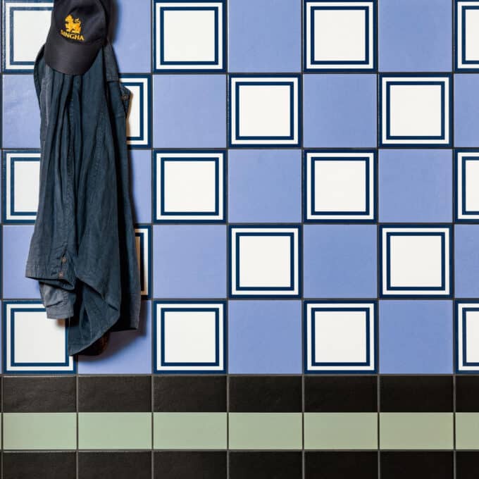 Carrelage décoratif Margherita BLACK GREEN 20,5x20,5 par Mutina