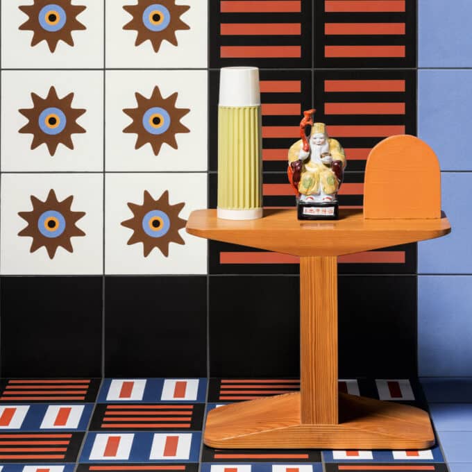 Carrelage décoratif Margherita DOUBLE RED 20,5x20,5 par Mutina