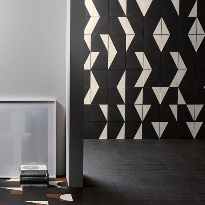 Carrelage sol et mur Mutina Puzzle EDGE COAL 25x25