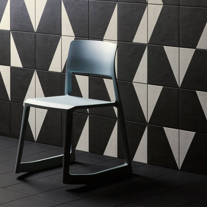 Carrelage sol et mur Mutina Puzzle EDGE COAL 25x25
