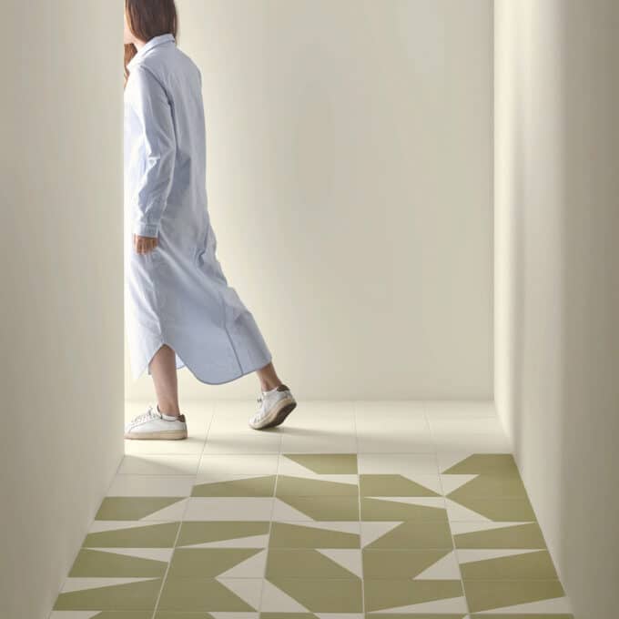 Carrelage sol et mur Mutina Puzzle EDGE OLIVE 25x25