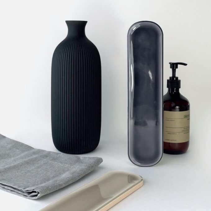 Carrelage mural en faïence Wow Aquarelle TITANIUM BLUE O GLOSS 7,5 x 30 ovale