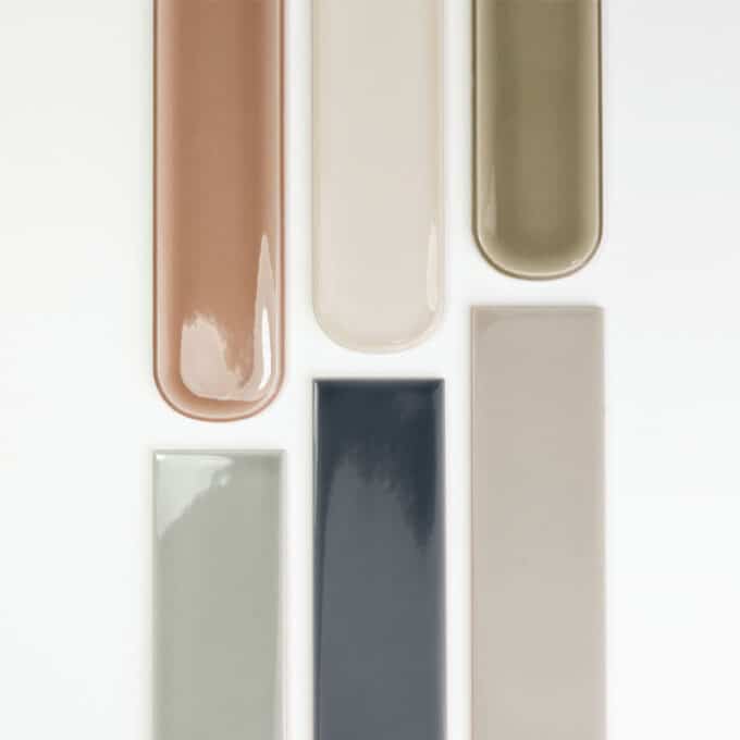 Carrelage mural en faïence Wow Aquarelle OLIVE O GLOSS 7,5 x 30 ovale