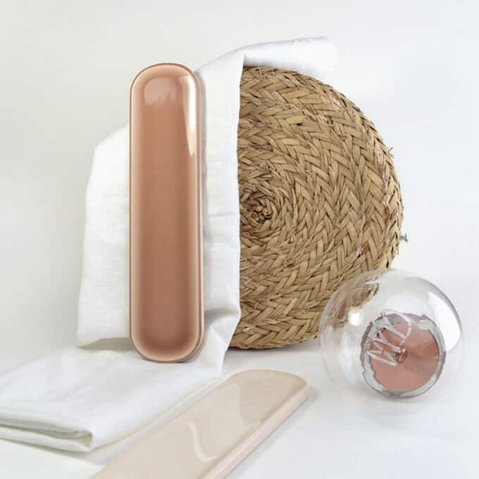 Carrelage mural en faïence Wow Aquarelle TOFFEE O GLOSS 7,5 x 30 ovale