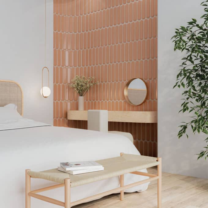 Carrelage mural en faïence Wow Aquarelle TOFFEE O GLOSS 7,5 x 30 ovale