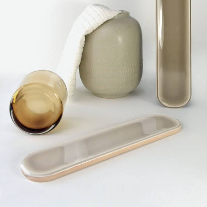 Carrelage mural en faïence Wow Aquarelle OLIVE O GLOSS 7,5 x 30 ovale