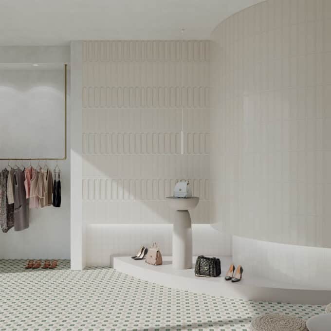 Carrelage mural en faïence Wow Aquarelle GREIGE GLOSS 7,5 x 30 rectangulaire