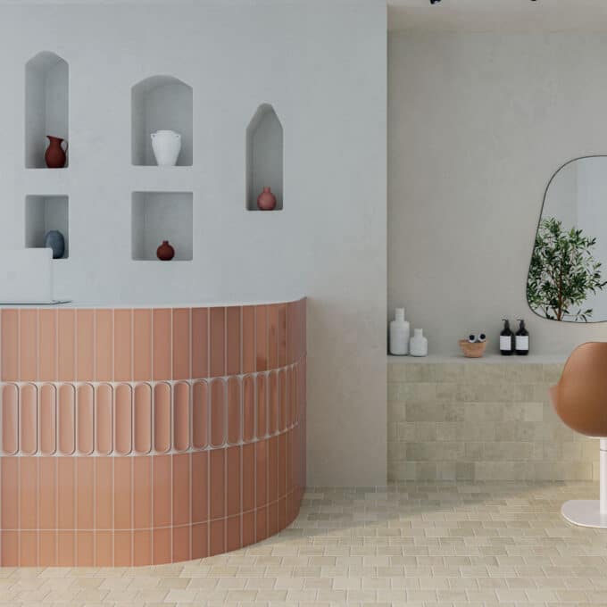 Carrelage mural en faïence Wow Aquarelle TOFFEE GLOSS 7,5 x 30 rectangulaire