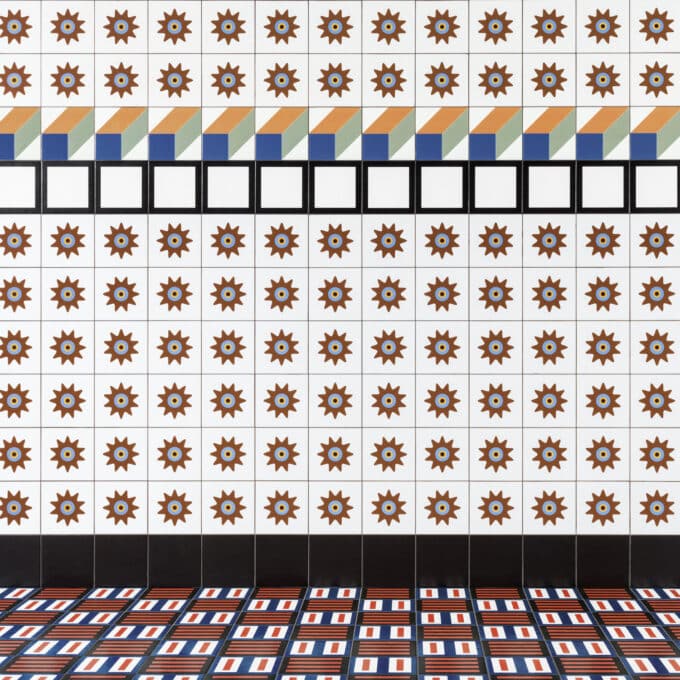 Carrelage décoratif Mattonelle Margherita KITE WHITE 20,5x20,5 par Mutina