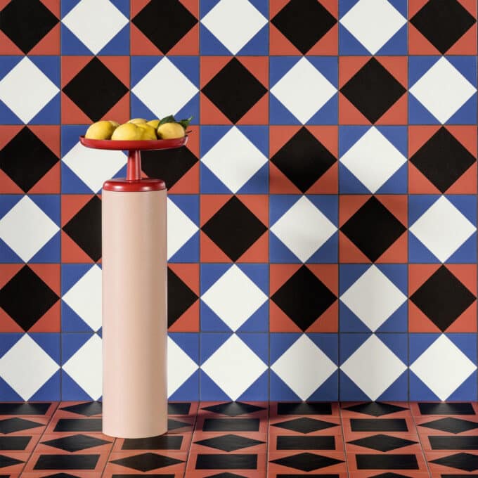 Carrelage décoratif Mattonelle Margherita RHOMBUS BLACK 20,5x20,5 par Mutina