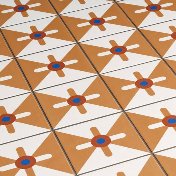 Carrelage décoratif Mattonelle Margherita SPRING TERRACOTTA 20,5x20,5 par Mutina