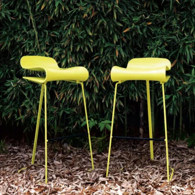 Tabouret bas Kristalia BCN acier laqué assise h.66 Réf. 05BCN02