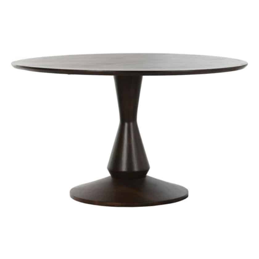 Table de repas en acacia VALLDEMOSSA ronde diamètre 136 cm