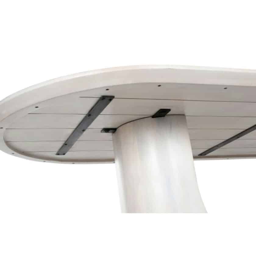 Table de repas ovale en manguier blanc MONTSOURIS 220 x 100 – Image 5