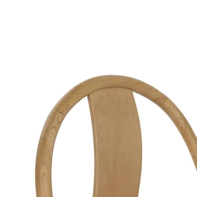 Chaise en orme et similicuir gris TELLARO