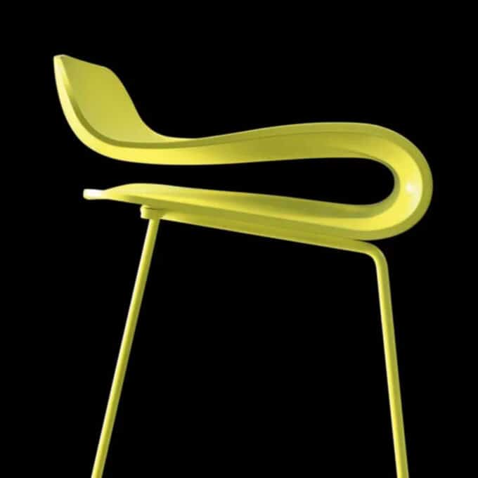 Tabouret bas Kristalia BCN acier laqué assise h.66 Réf. 05BCN02