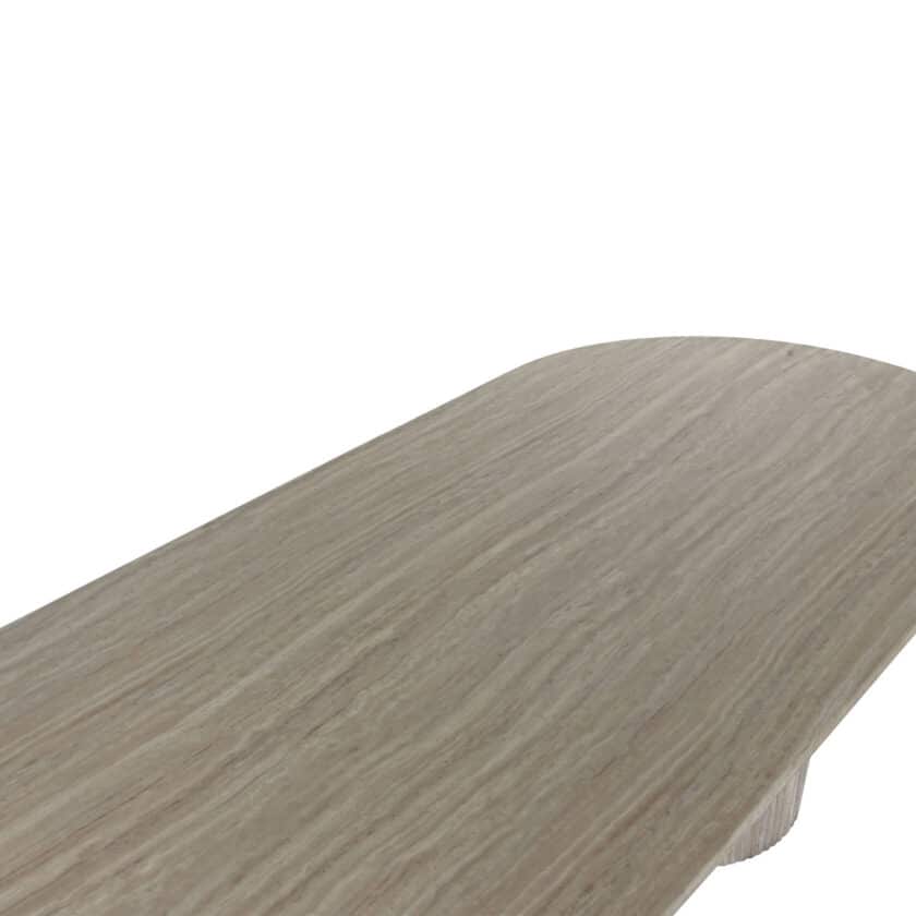 Table de repas ovale 220x100 effet travertin SOFIA – Image 3