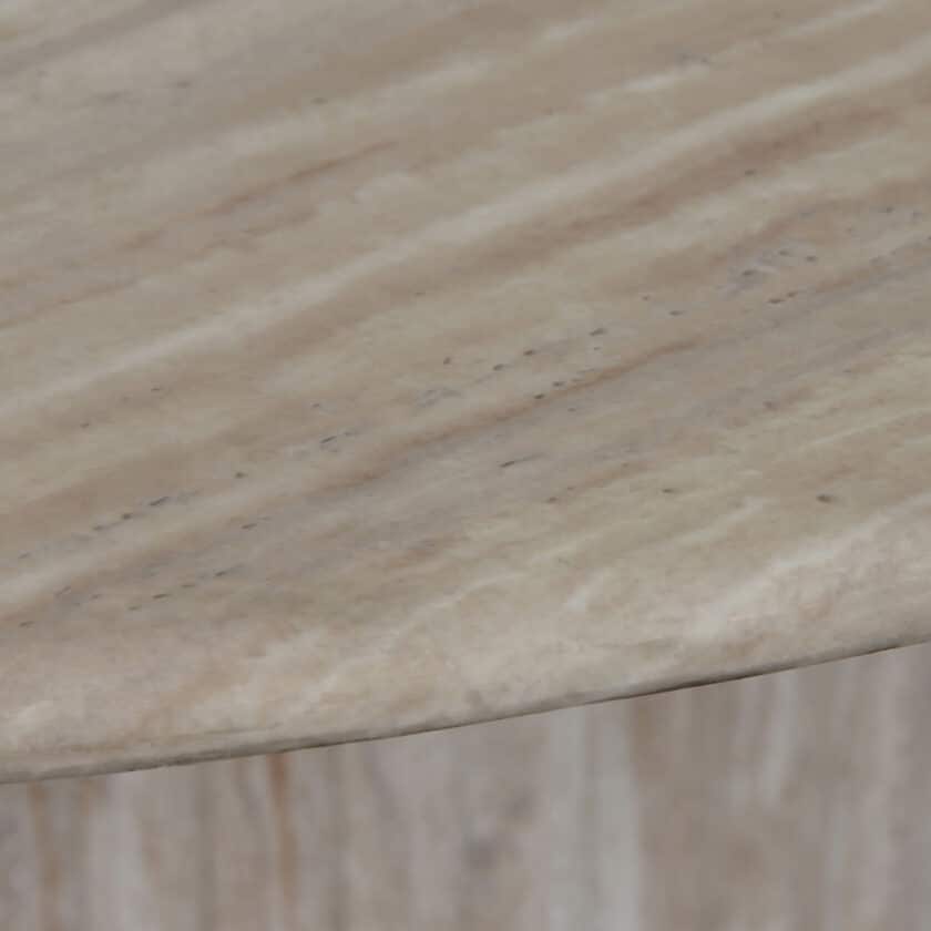 Table de repas ovale 220x100 effet travertin SOFIA – Image 4
