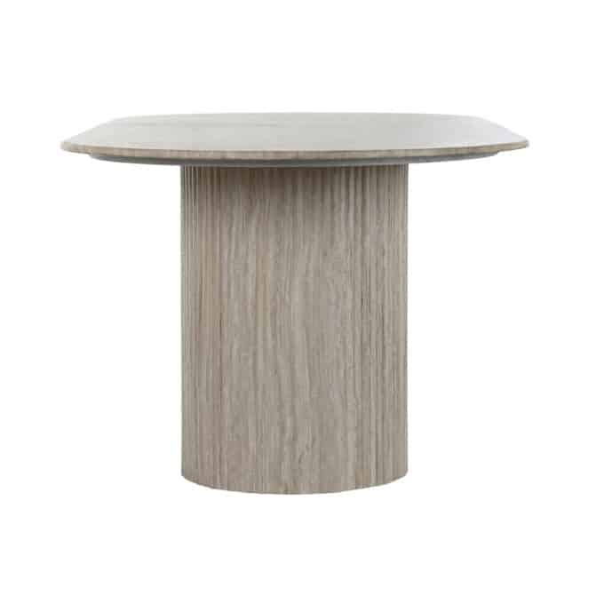 Table de repas ovale 220x100 effet travertin SOFIA