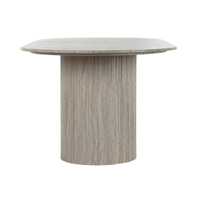 Table de repas ovale 220x100 effet travertin SOFIA – Image 6