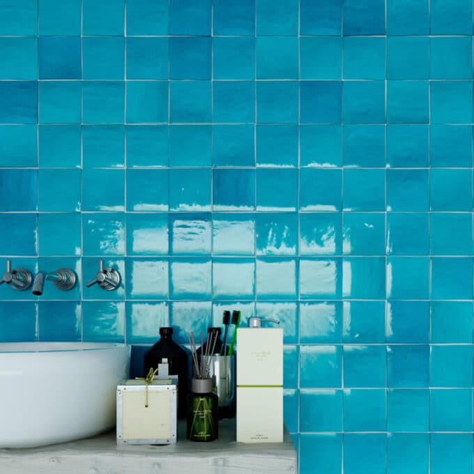 Carrelage mural décoratif Cevica Zellij AZUL CIELO 10x10