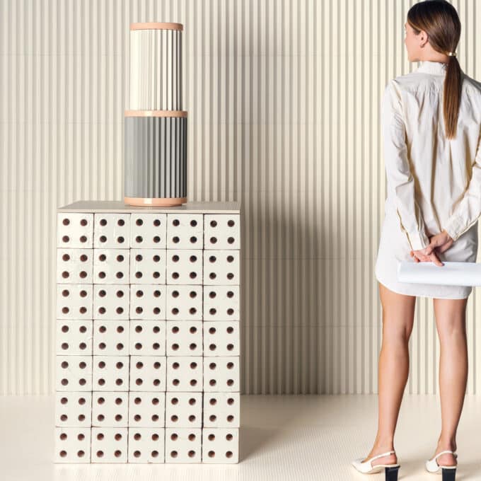 Carrelage mural Mutina Rombini TRIANGLE SMALL GLOSSY WHITE 18,6 × 31,5 cm par Ronan et Erwan Bouroullec