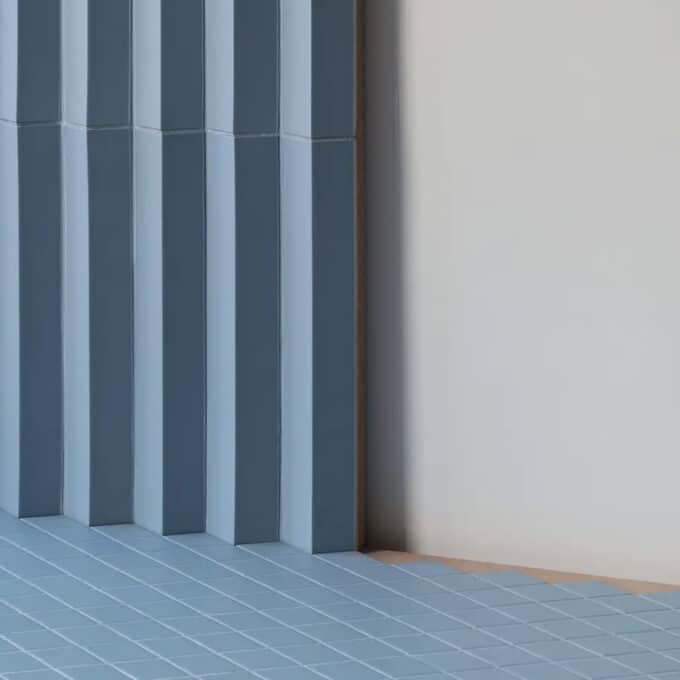 Carrelage mural Mutina Rombini TRIANGLE LARGE BLUE MATT 18,6 × 31,5 cm par Ronan et Erwan Bouroullec