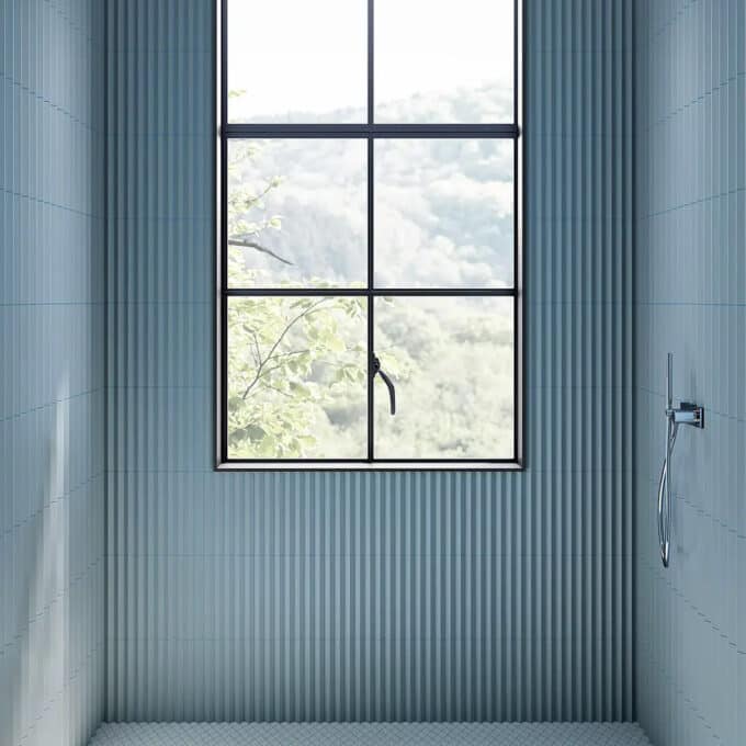 Carrelage mural Mutina Rombini TRIANGLE SMALL BLUE MATT 18,6 × 31,5 cm par Ronan et Erwan Bouroullec