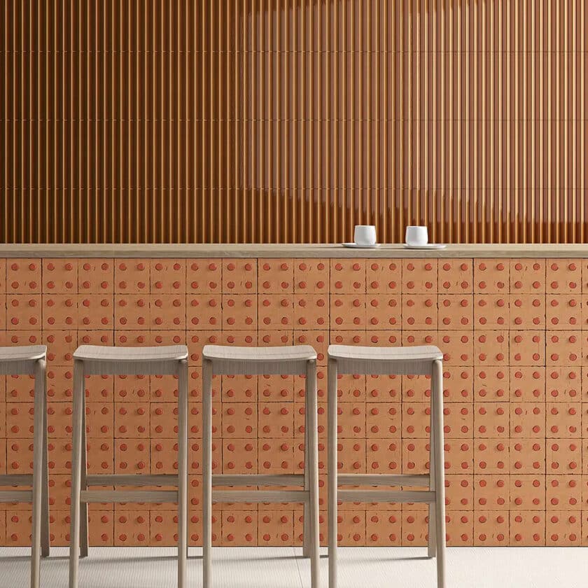 Carrelage mural Mutina Rombini TRIANGLE EXTRA SMALL GLOSSY BRUN 18,6 × 31,5 cm par Ronan et Erwan Bouroullec – Image 2