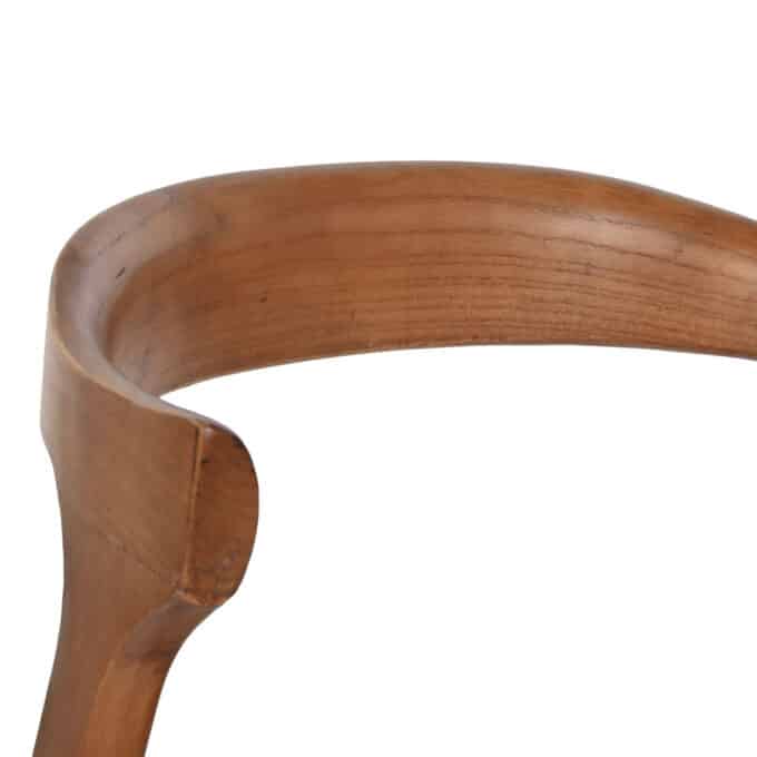 Chaise en orme massif teinté marron MENORCA