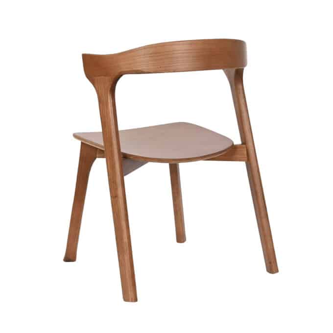 Chaise en orme massif teinté marron MENORCA