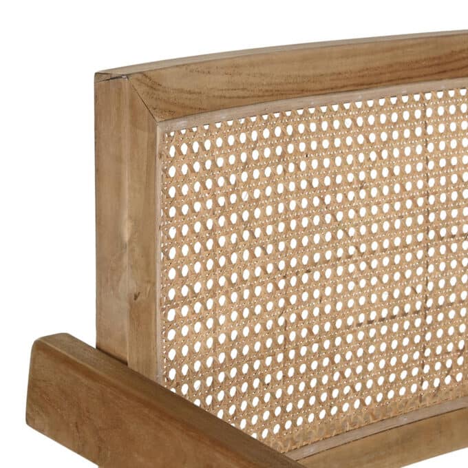 Chaise artisanale en teck massif et rotin VALPOLICELLA