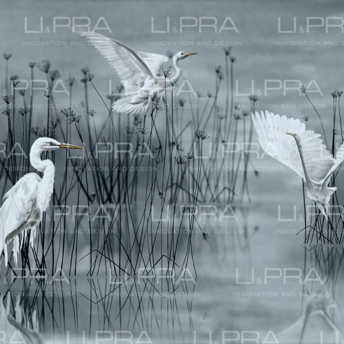 Papier peint panoramique sur mesure IN A BACKWATER par Li & Pra