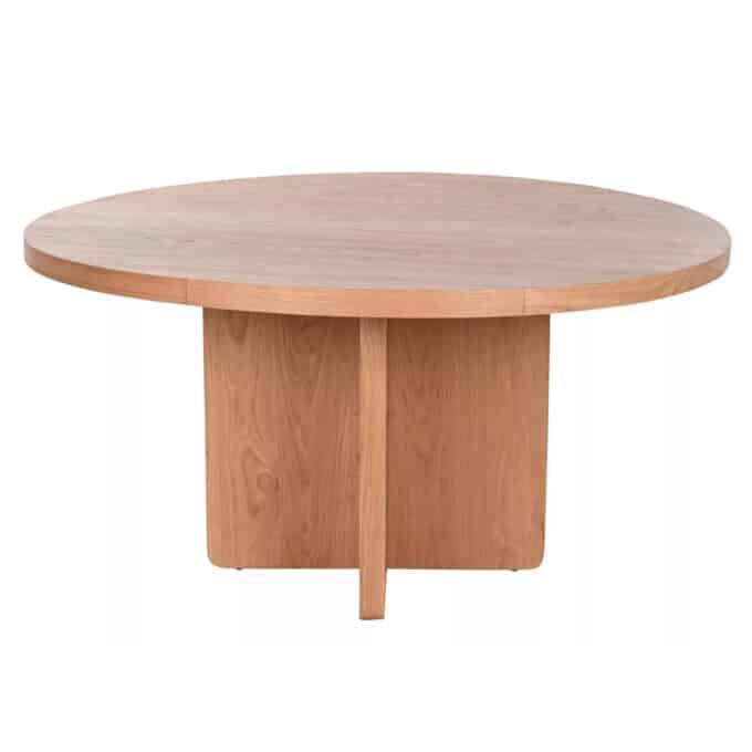 Table de repas ronde en chêne clair PONTREMOLI diamètre 152