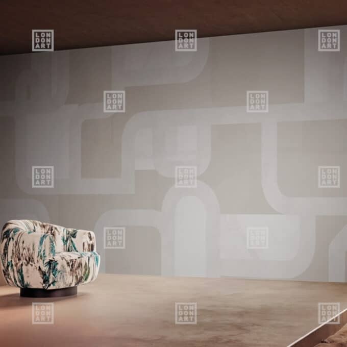 Papier peint panoramique sur mesure NO FEELING par Gio Pagani pour London Art