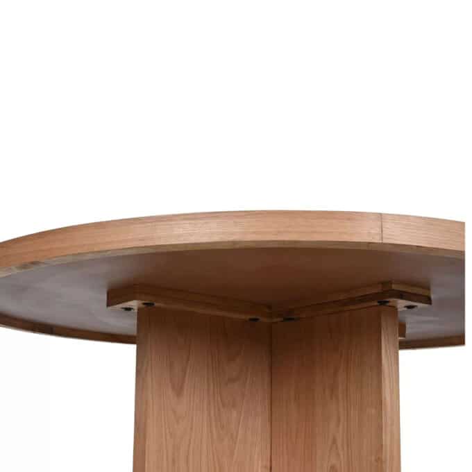 Table de repas ronde en chêne clair PONTREMOLI diamètre 152