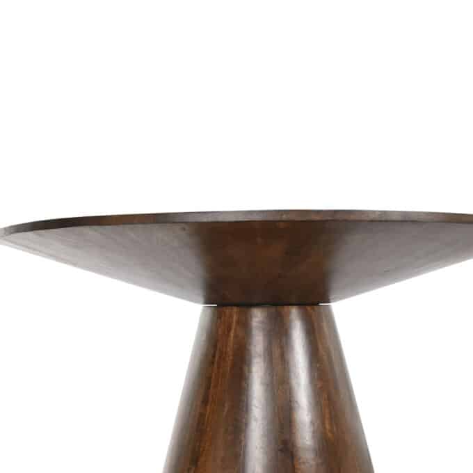 Table de repas ronde en manguier foncé PIENZA diamètre 120