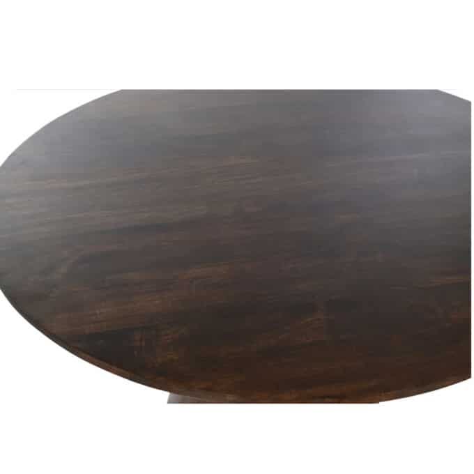Table de repas ronde en manguier foncé PIENZA diamètre 120