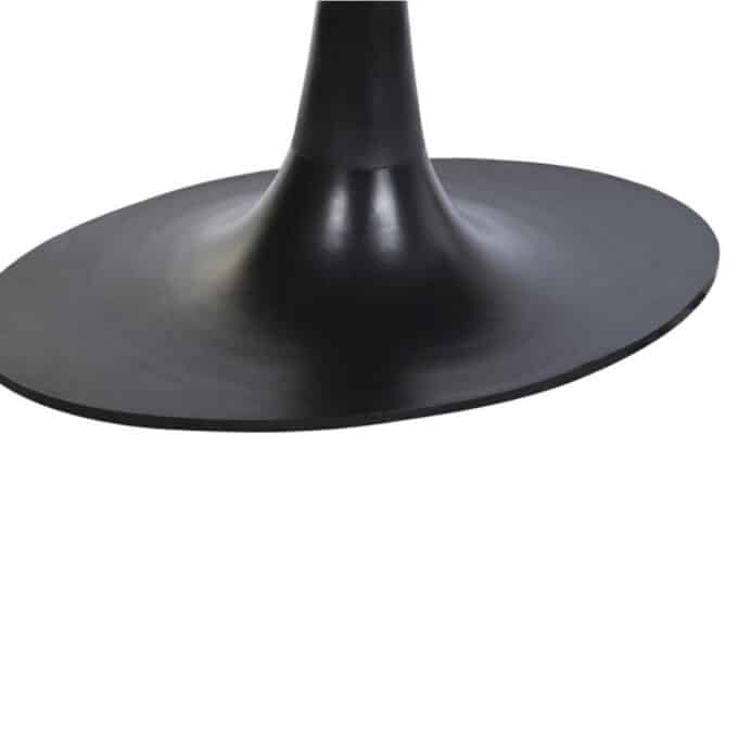 Table de repas ovale 180x100 métal et marbre noir DONOSTIA