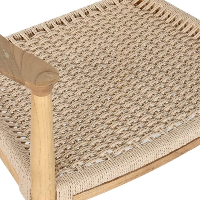 Chaise en orme massif et fibre tressée SOLLER