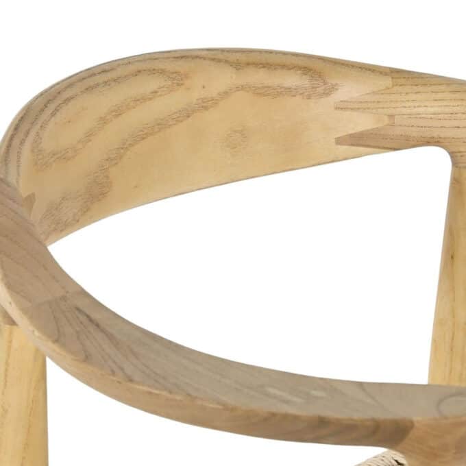 Chaise en orme massif et fibre tressée SOLLER